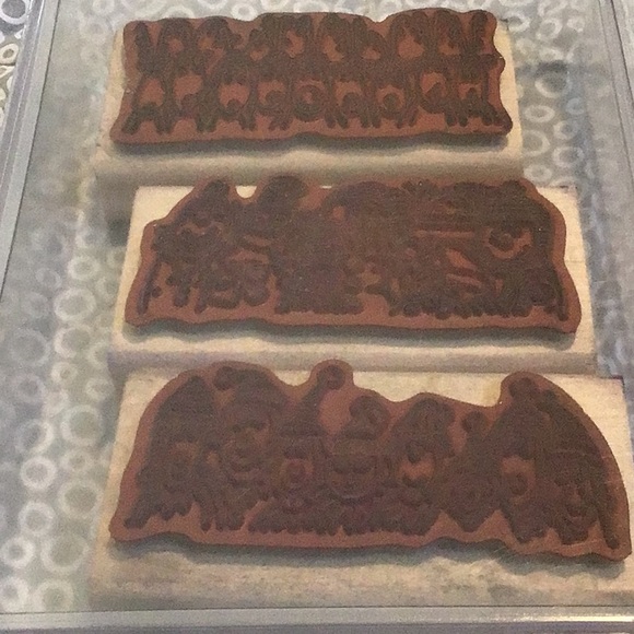 ⛄️ Stampin' Up! Holiday Lineup 3pc Wood Stamp Set - Picture 2 of 5